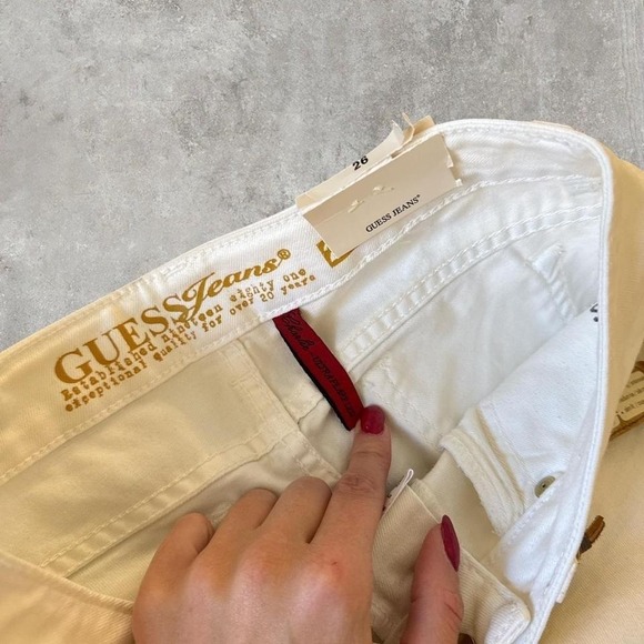 Vintage white mid-rise ultra flare guess dead stock jeans - Picture 8 of 8